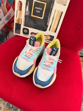 Puma Multicolor Pastel Athletic Sneakers - Pink Blue Yellow Navy